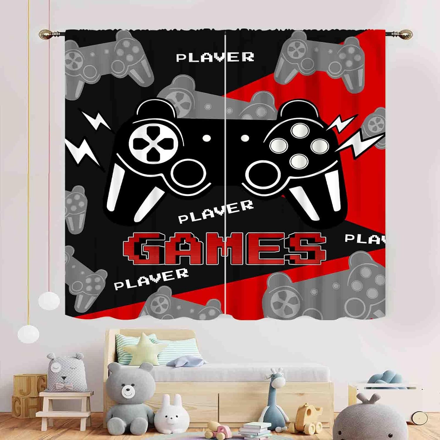Black Red Gaming Curtains, Vid - огляд і ціна Home Decor Youtube Videos