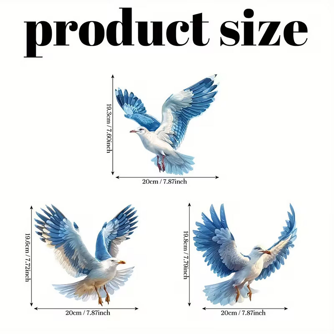 3 Pcs Wooden Seagull Wall Deco - огляд і ціна Home Decor Nautical