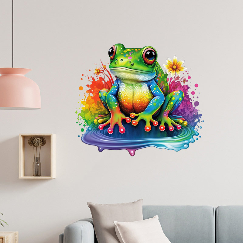 M728 Cute Rainbow Frog Wall St - огляд і ціна Home Decor Y2K