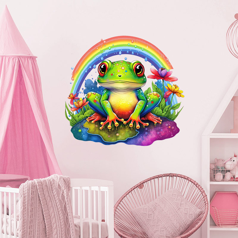 M728 Cute Rainbow Frog Wall St - огляд і ціна Home Decor Y2K