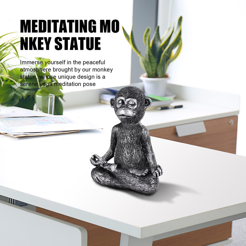 Meditating Monkey Statue Resin - огляд і ціна Home Decor Resin