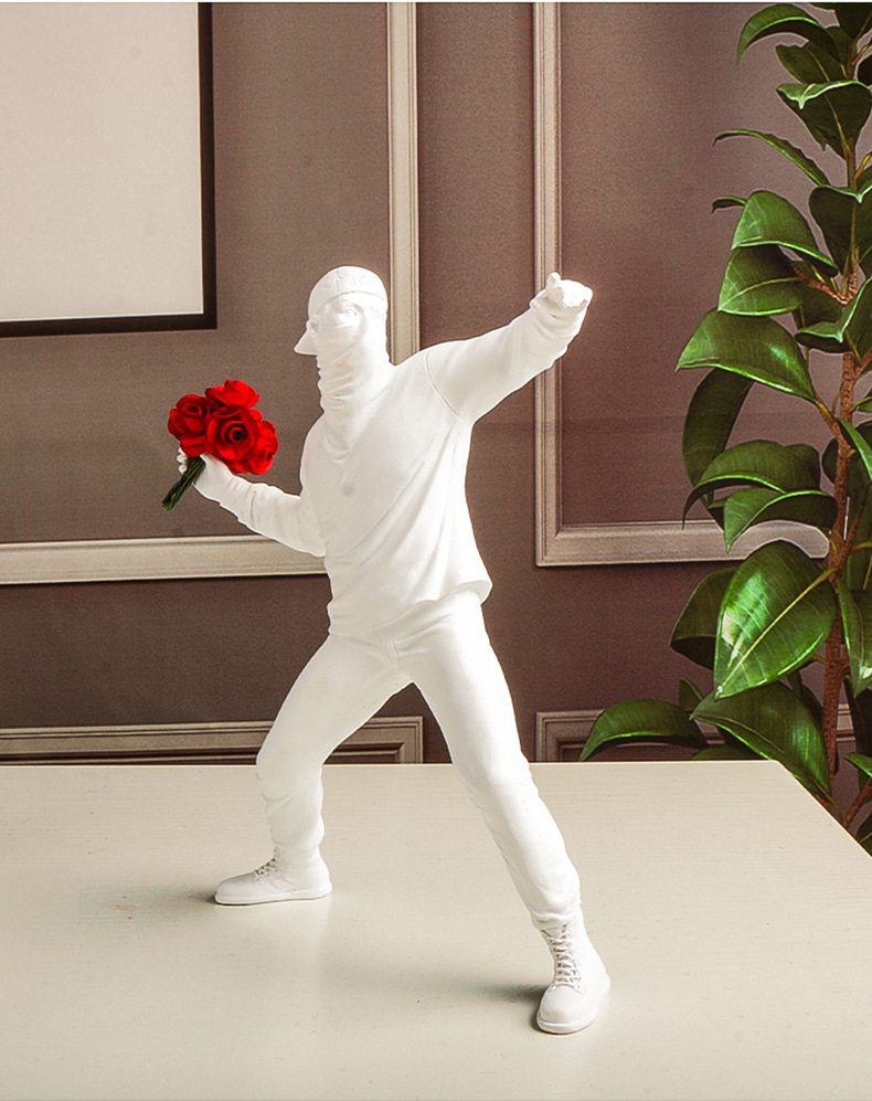 Banksy Still Flower Decoration - огляд і ціна Abstract Sculpture Resin