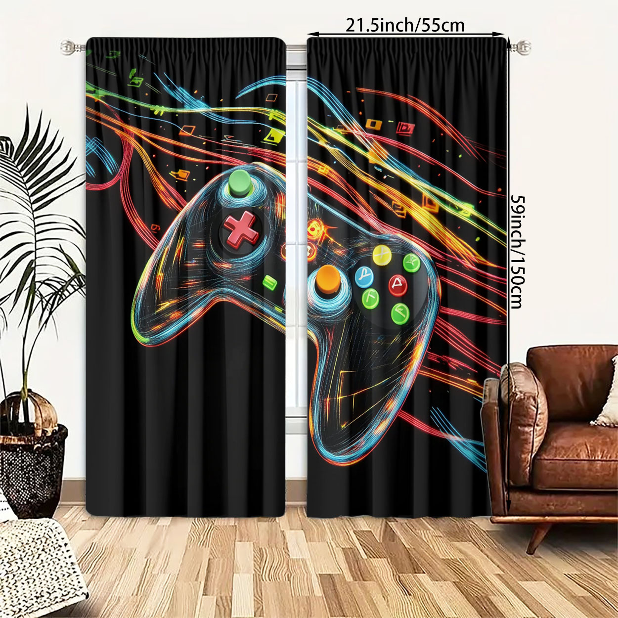 Neon Gaming Controller Curtain - огляд і ціна Home Decor Youtube Videos