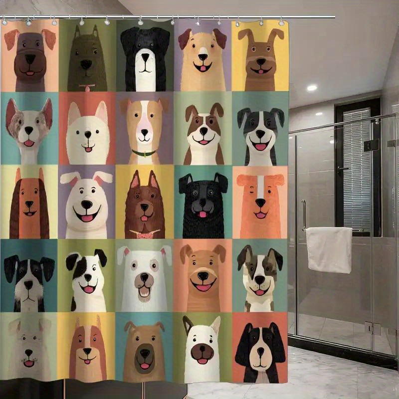 cute pet day shower curtain fr - огляд і ціна Home Decor Market