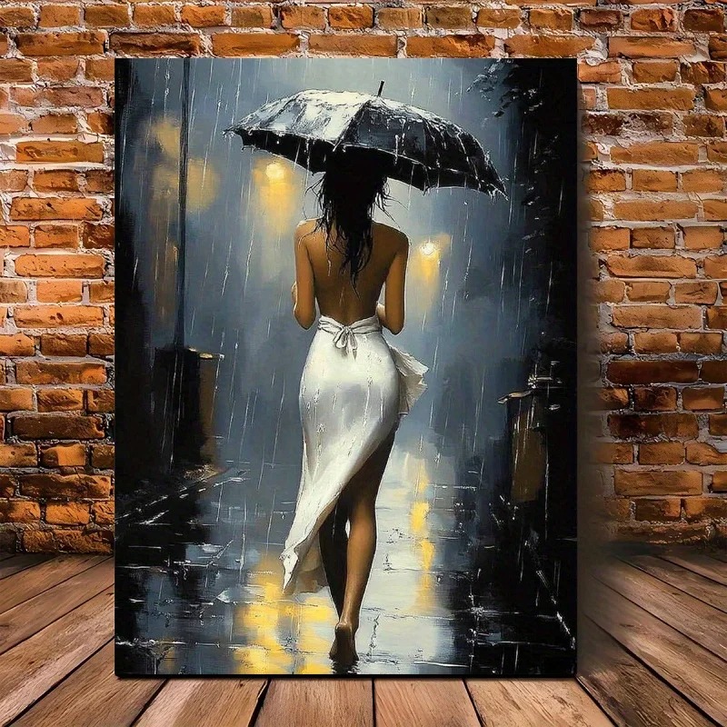 [Elegant Style] Romantic Rainy - огляд і ціна Abstract Oil Painting