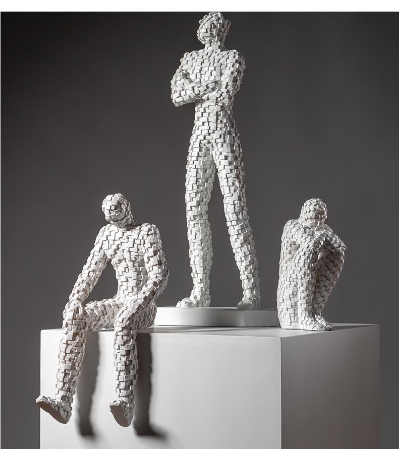 Mosaic Figures Sculpture Abstr - огляд і ціна Abstract Sculpture Resin