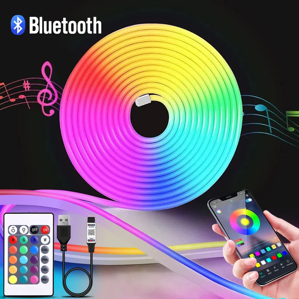 1-5m RGB LED Neon Strip Light  - огляд і ціна Home Decor Com